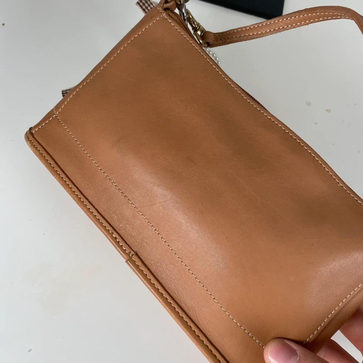 Coach Natural Leather Shoulder Bag Classic Vintage C0C-9311
