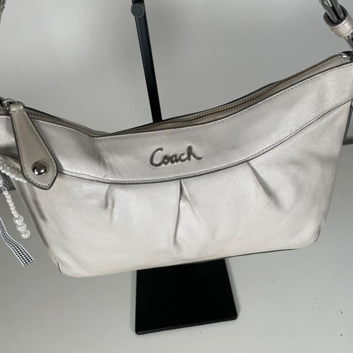 Coach Ashley White Leather Sholder Bag D1220-F15512