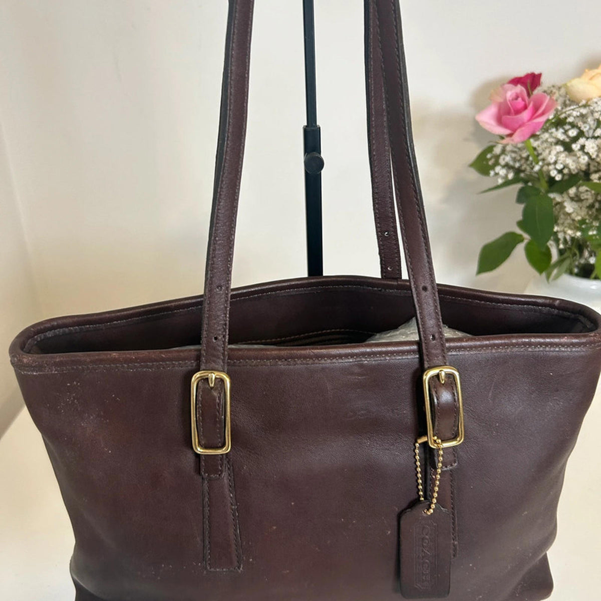 Coach Legacy Vintage Brown Leather Shoulder Handbag K1D-9813