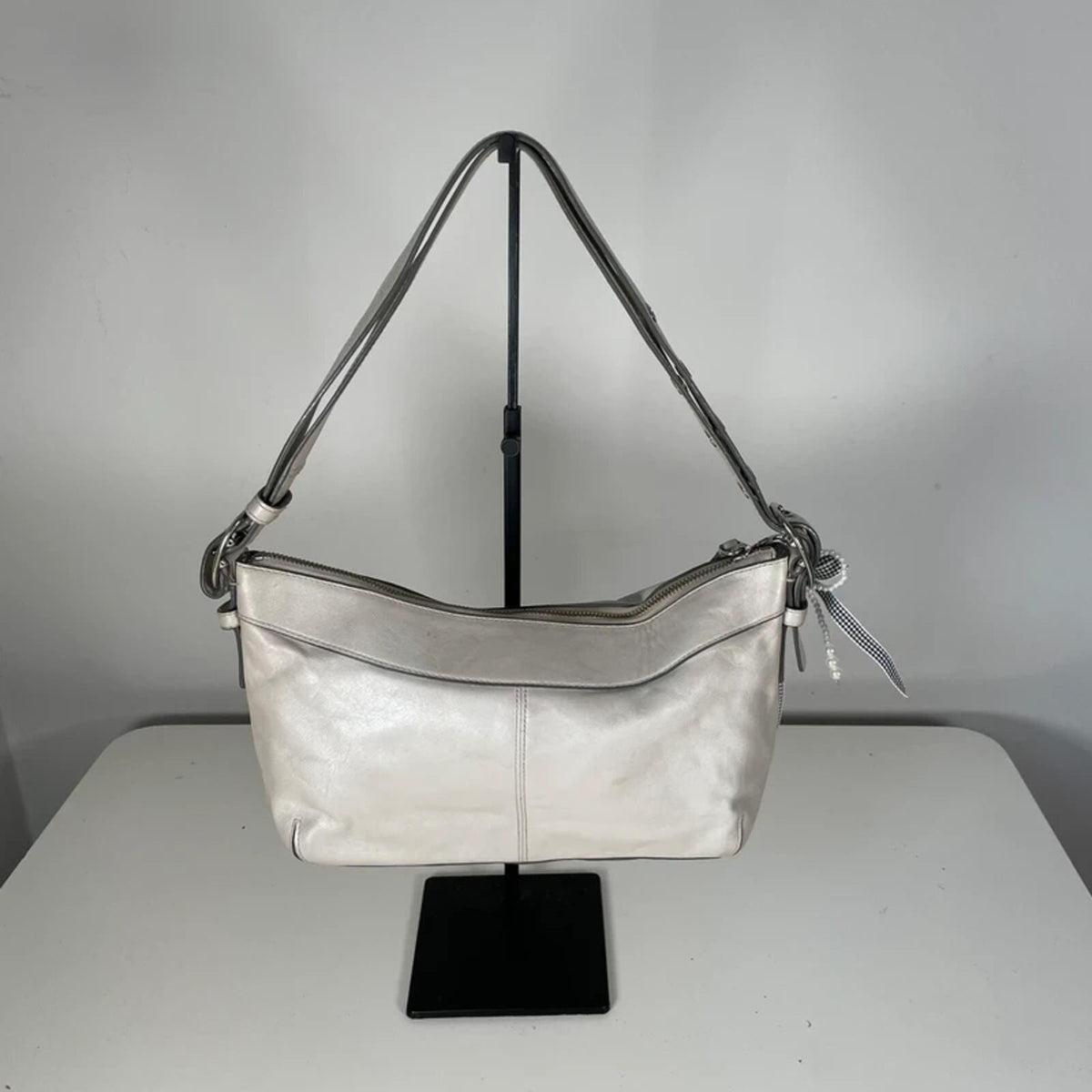Coach Ashley White Leather Sholder Bag D1220-F15512