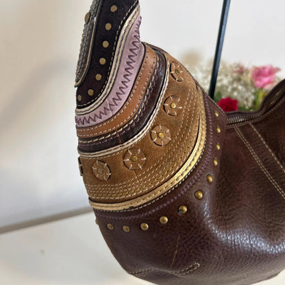 Coach Bohemian Chestnut Leather Shoulder Bag D0769-F10478