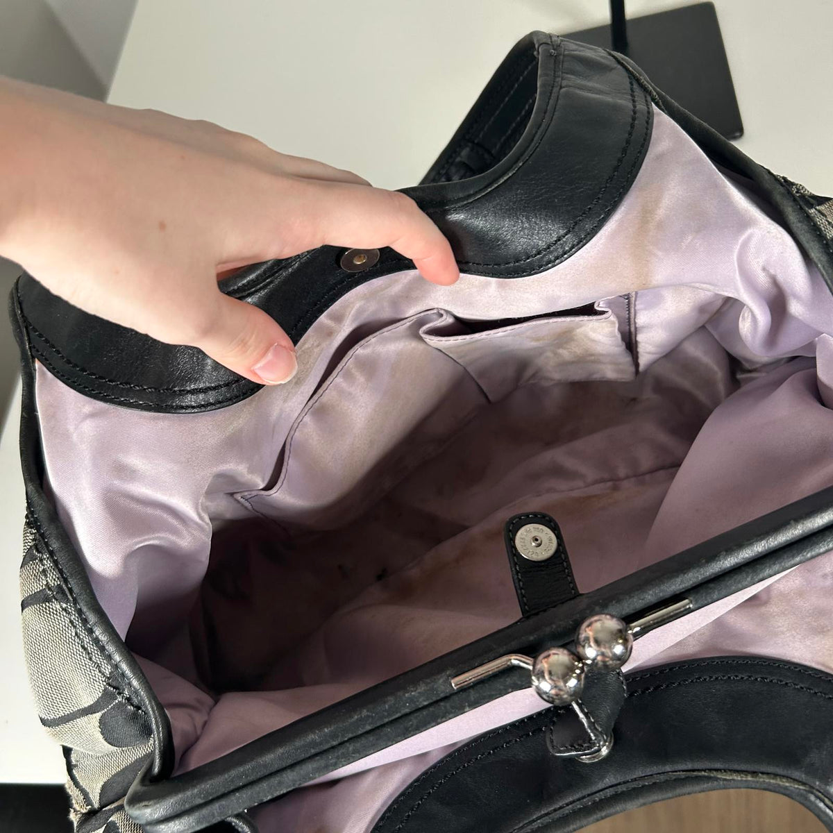 Coach Black Signature Ergo Satchel Shoulder Bag H0826-12232
