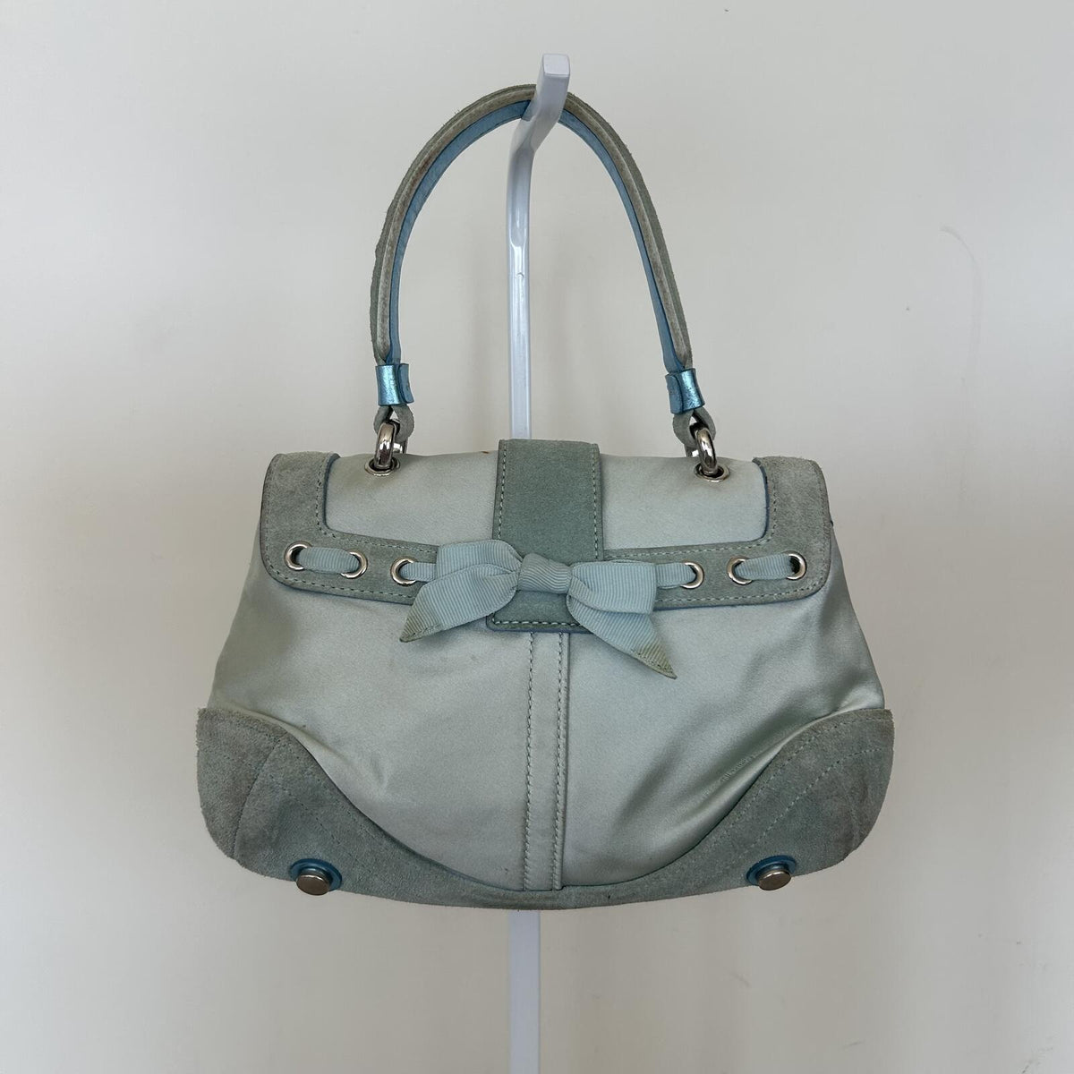 Coach Madison Mini Handle Top Blue Suede Rhinestone Soho Bag Y2K M04J-8975