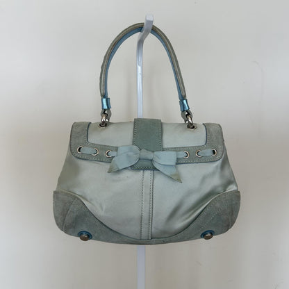 Coach Madison Mini Handle Top Blue Suede Rhinestone Soho Bag Y2K M04J-8975