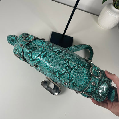 Guess Turquoise Snakeskin Shoulder Bag