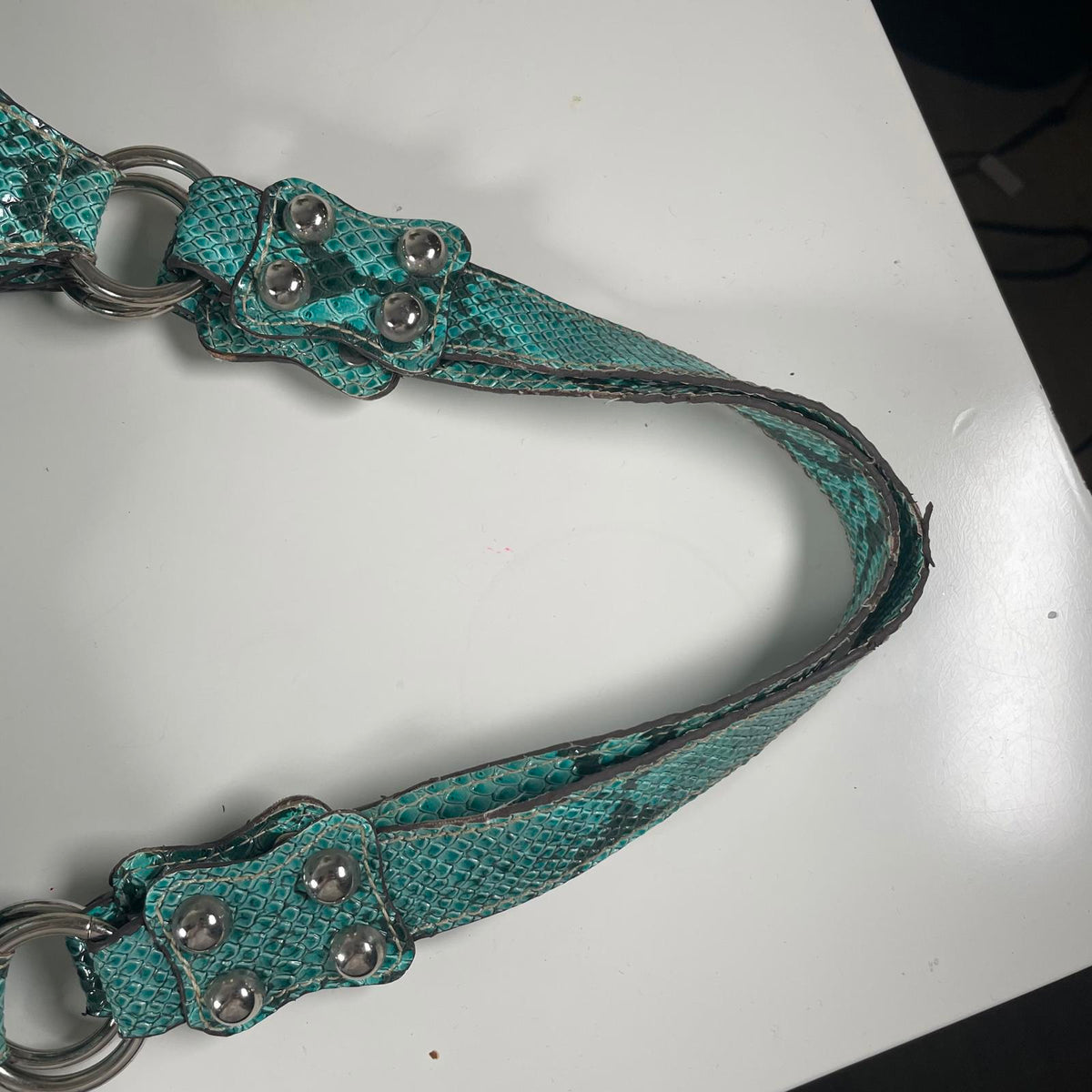 Guess Turquoise Snakeskin Shoulder Bag