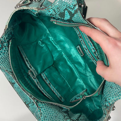 Guess Turquoise Snakeskin Shoulder Bag