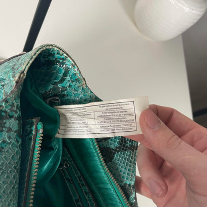 Guess Turquoise Snakeskin Shoulder Bag