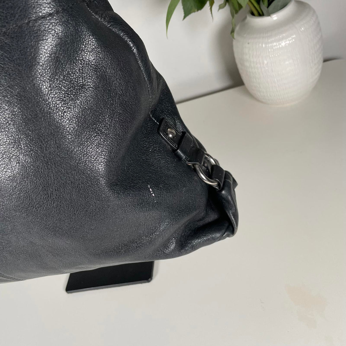 Coach Ashley Black Leather Carryall Shoulder Bag H1126-F15513