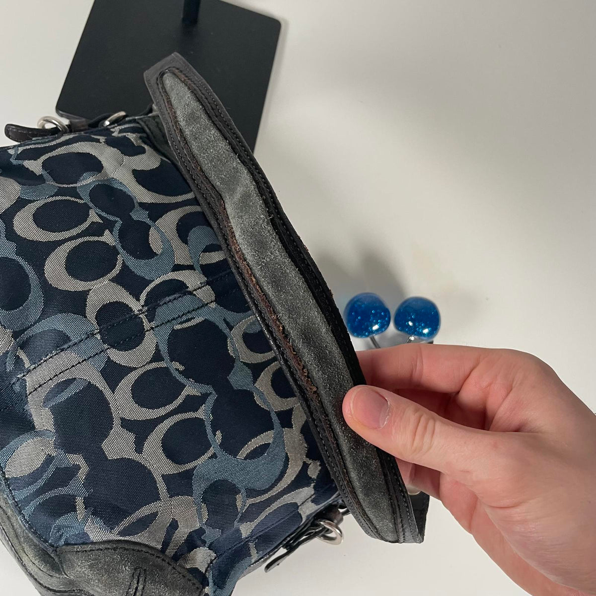 Coach Blue Chelsea Optic Signature Shoulder Bag E04U-7035