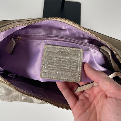 Coach Beige Patchwork Shoulder Bag Gold Hardware C1293-F19195