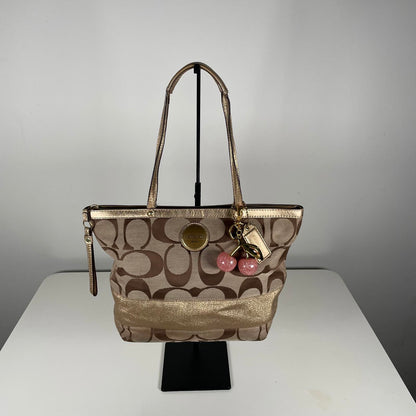 Coach Signature Sufflette Canvas Tote Shoulder Bag H1060-F15112