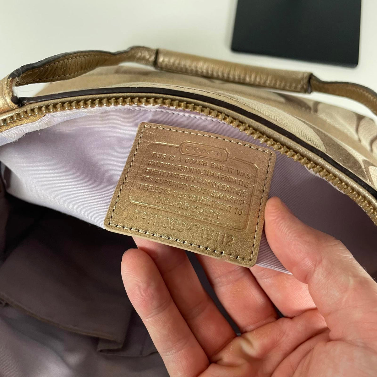 Coach Signature Sufflette Canvas Tote Shoulder Bag H1060-F15112