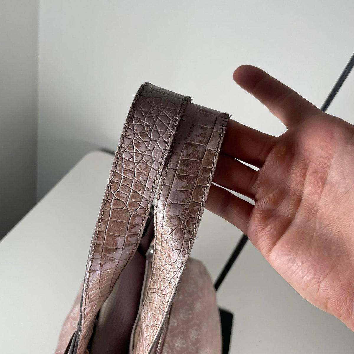 Vintage Y2K Guess Pink Monogram Gemstone Shoulder Bag