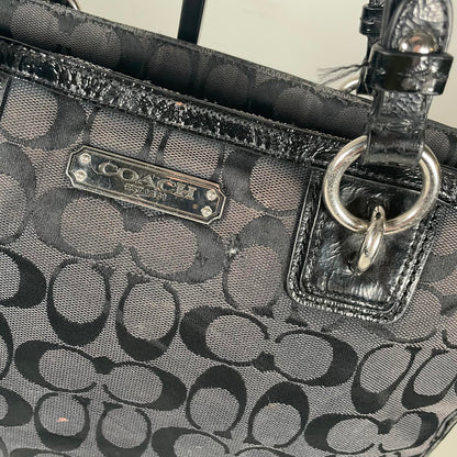 Coach Black Signature Monogram Shoulder Bag A1394-23766E
