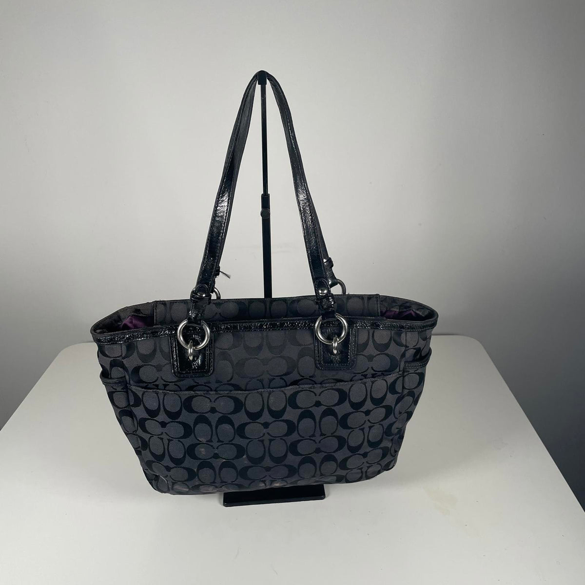 Coach Black Signature Monogram Shoulder Bag A1394-23766E