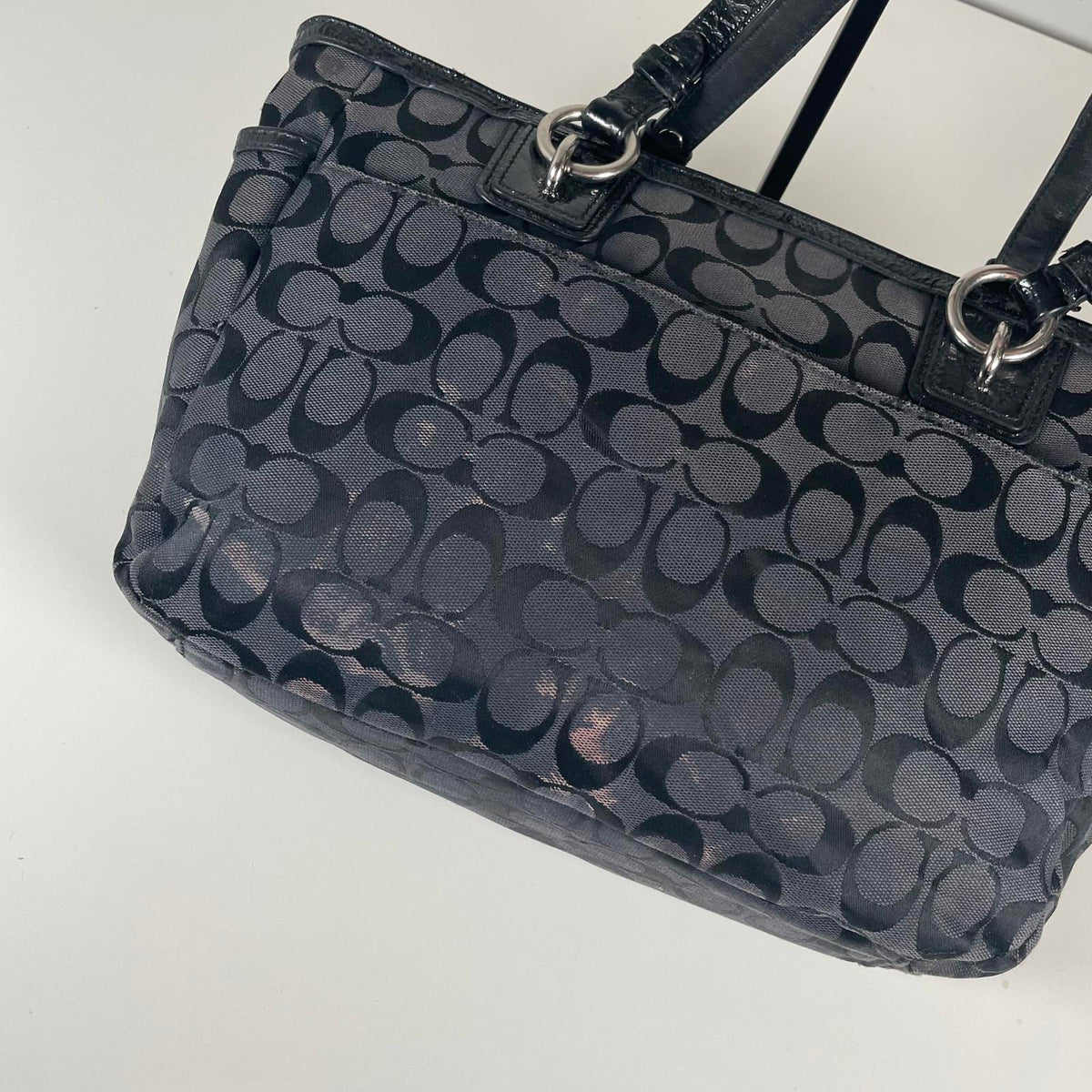Coach Black Signature Monogram Shoulder Bag A1394-23766E