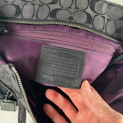 Coach Black Signature Monogram Shoulder Bag A1394-23766E