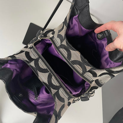 Coach Madison Maggie OP Art Jacquard Handbag H1381-21125M
