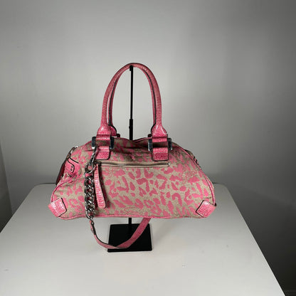 Guess Pink Cheetah Print Convertible Shoulder Bag