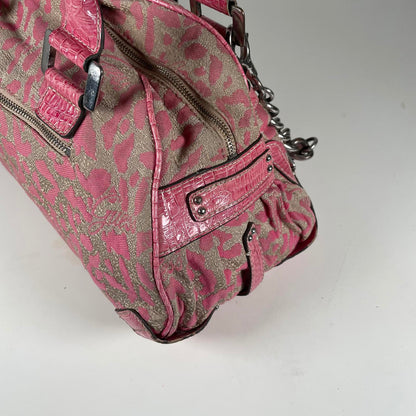 Guess Pink Cheetah Print Convertible Shoulder Bag