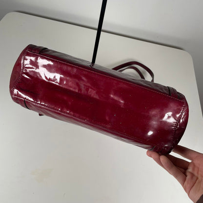 Coach Red OP Glossy Patent Leather Shoulder Carryall Bag H1320-F26038