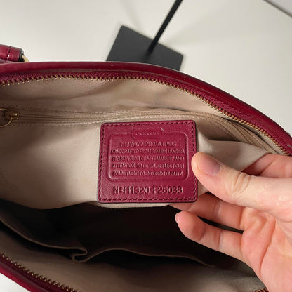 Coach Red OP Glossy Patent Leather Shoulder Carryall Bag H1320-F26038