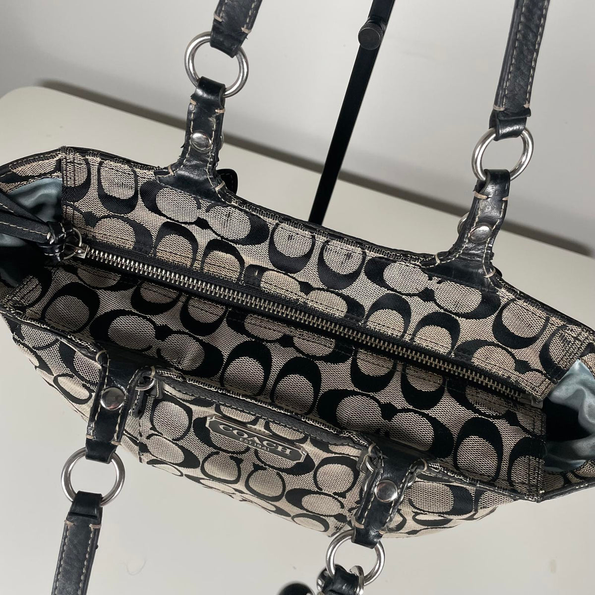 Coach East West Signature Grey Tote Bag H1076-F15146