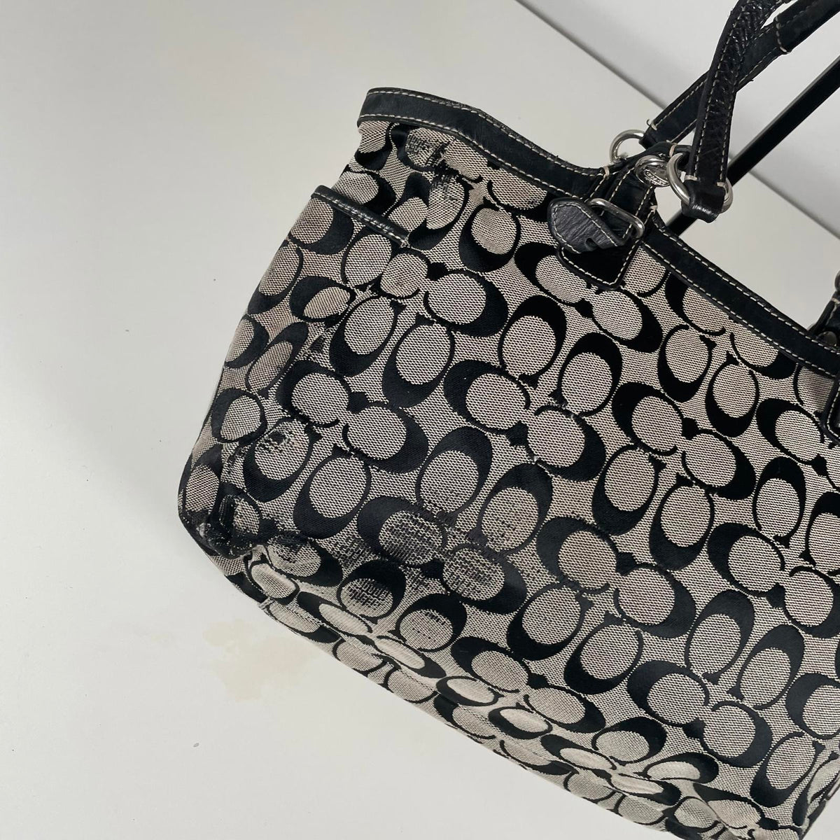 Coach East West Signature Grey Tote Bag H1076-F15146