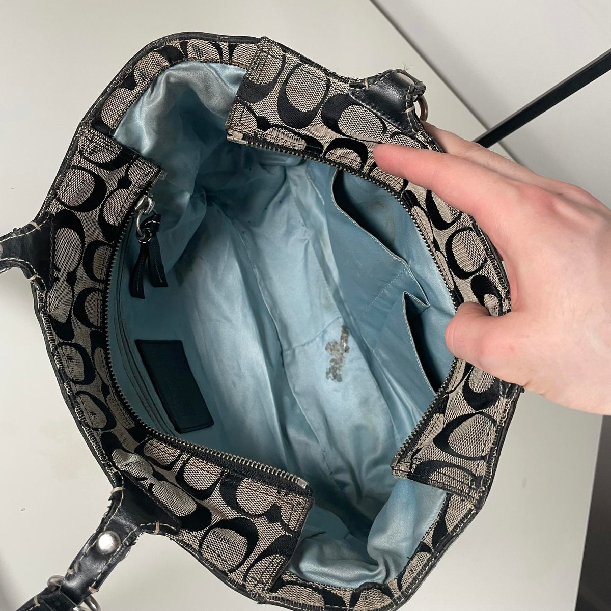 Coach East West Signature Grey Tote Bag H1076-F15146