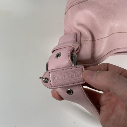 Rare Coach Soho Pink Leather Hobo Shoulder Bag Handbag L04D-9464