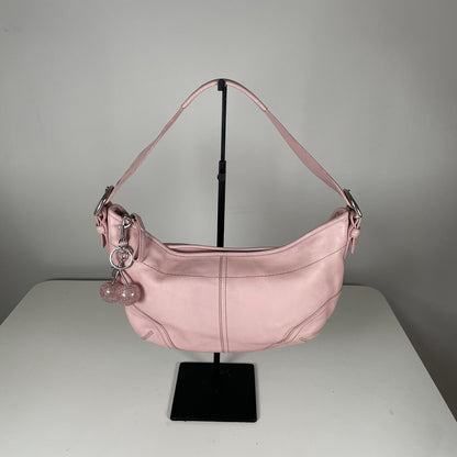 Rare Coach Soho Pink Leather Hobo Shoulder Bag Handbag L04D-9464