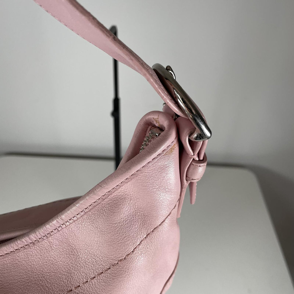 Rare Coach Soho Pink Leather Hobo Shoulder Bag Handbag L04D-9464