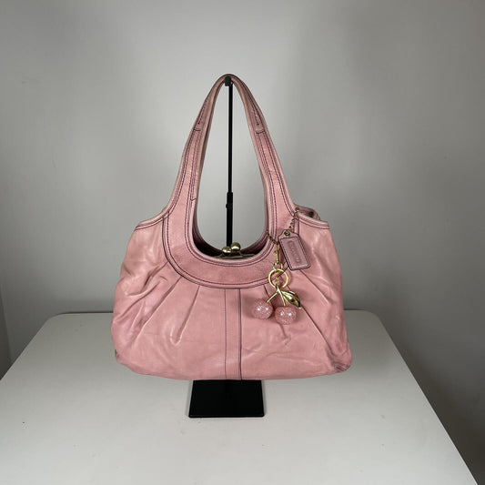 Coach Ergo Pink Vachetta Leather Shoulder Bag Hobo Handbag Purse Y2K E0869-12248