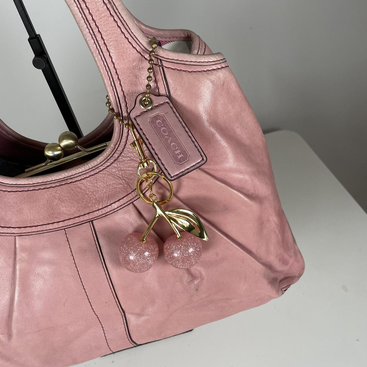 Coach Ergo Pink Vachetta Leather Shoulder Bag Hobo Handbag Purse Y2K E0869-12248