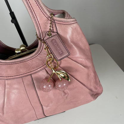 Coach Ergo Pink Vachetta Leather Shoulder Bag Hobo Handbag Purse Y2K E0869-12248