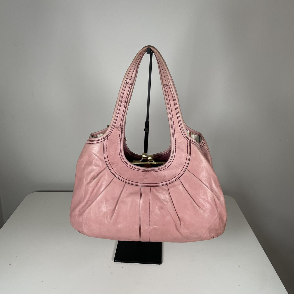 Coach Ergo Pink Vachetta Leather Shoulder Bag Hobo Handbag Purse Y2K E0869-12248