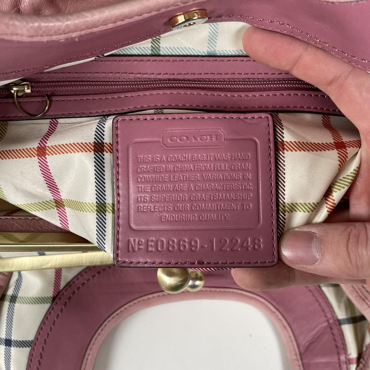 Coach Ergo Pink Vachetta Leather Shoulder Bag Hobo Handbag Purse Y2K E0869-12248