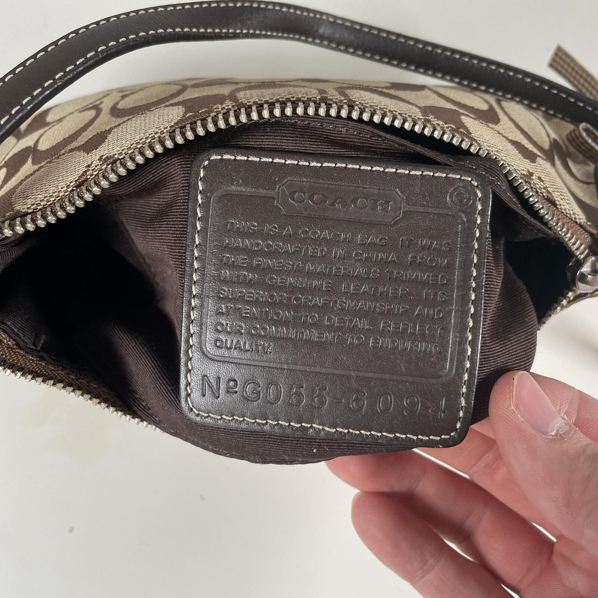 Vintage Y2K Coach Mini Demi Brown Shoulder Bag Handbag Purse G055-6094