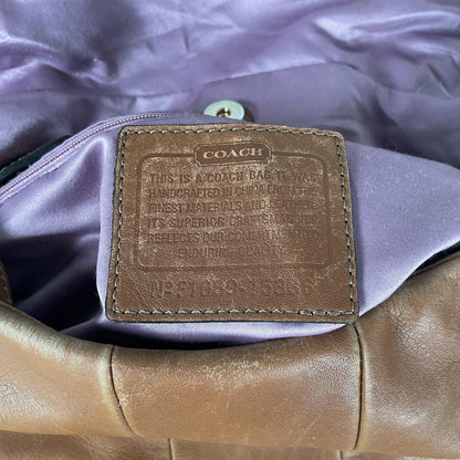 Coach Tan Leather Hobo Shoulder Bag Handbag Purse Chain Detail F1069-15336
