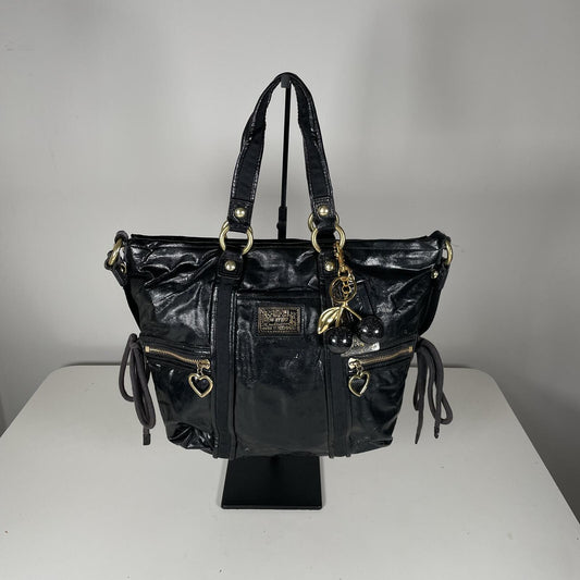 Coach Poppy Black Patent Leather Shoulder Bag K1271-F20047