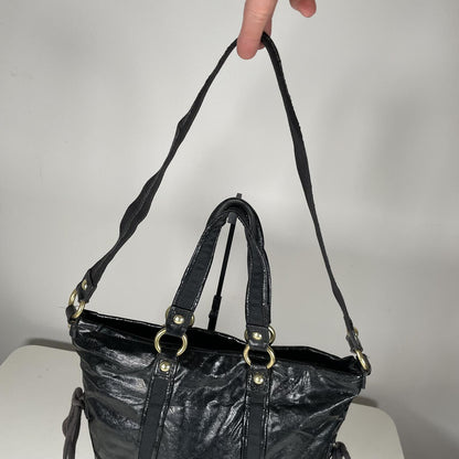 Coach Poppy Black Patent Leather Shoulder Bag K1271-F20047