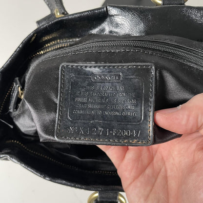 Coach Poppy Black Patent Leather Shoulder Bag K1271-F20047