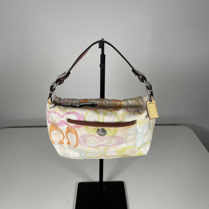 Coach Scribble Multicolor Mini Shoulder Bag Handbag Purse Baguette Y2K