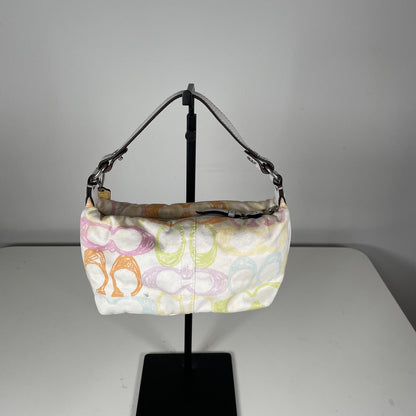 Coach Scribble Multicolor Mini Shoulder Bag Handbag Purse Baguette Y2K