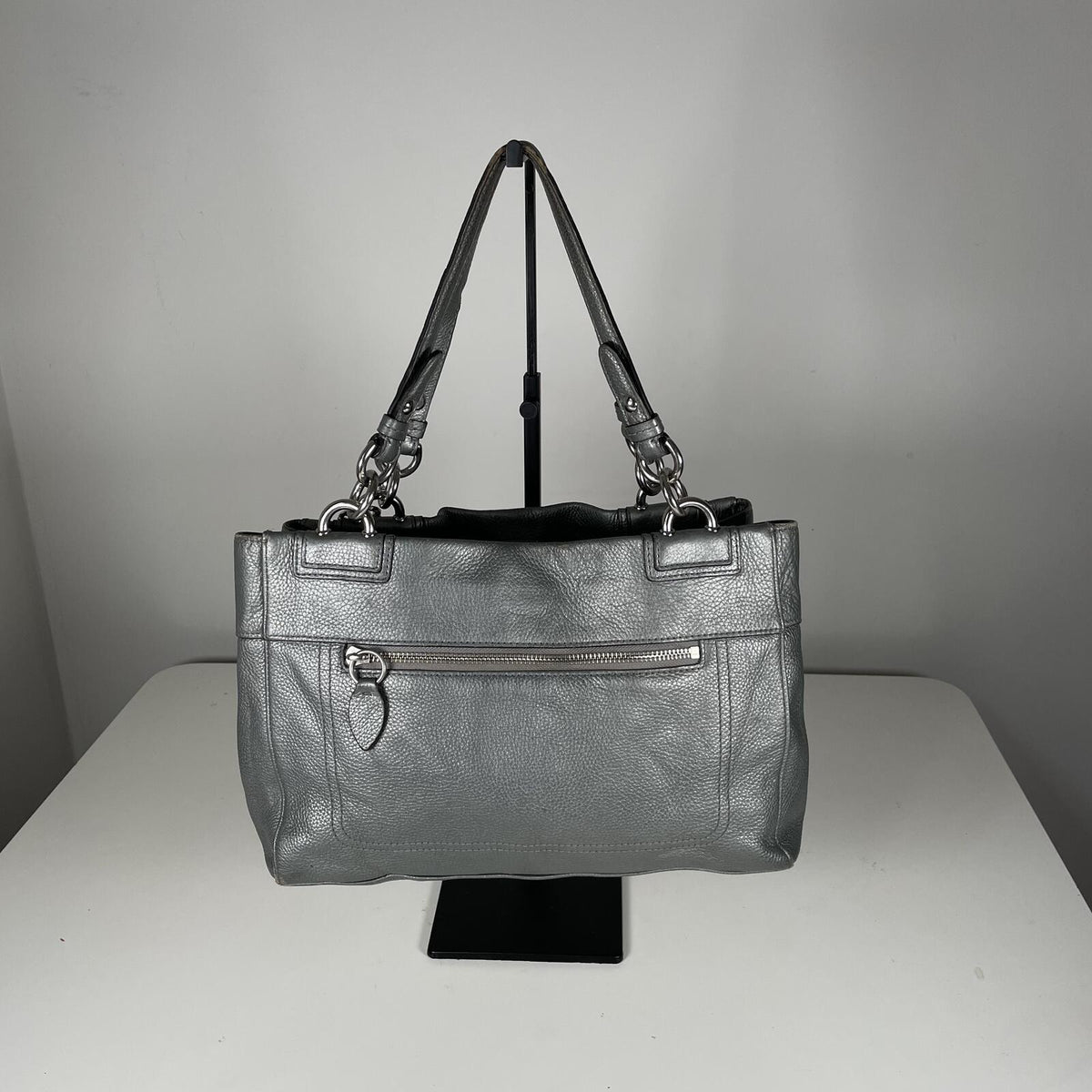 Coach Penelope Silver Pebbled Leather Shoulder Bag H1169-F16531