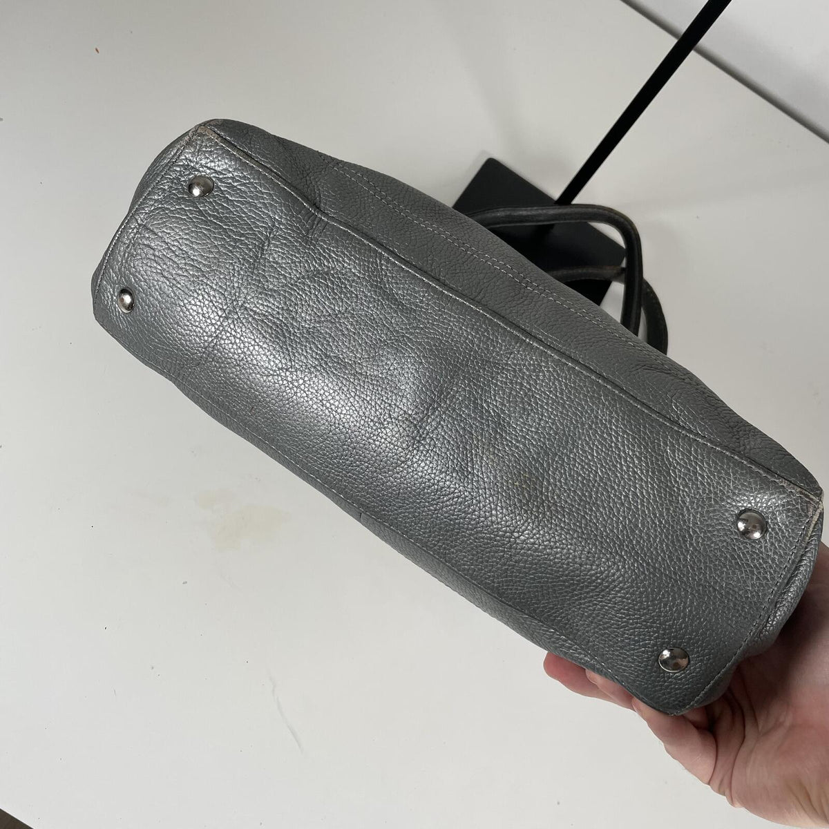 Coach Penelope Silver Pebbled Leather Shoulder Bag H1169-F16531
