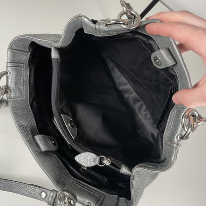 Coach Penelope Silver Pebbled Leather Shoulder Bag H1169-F16531