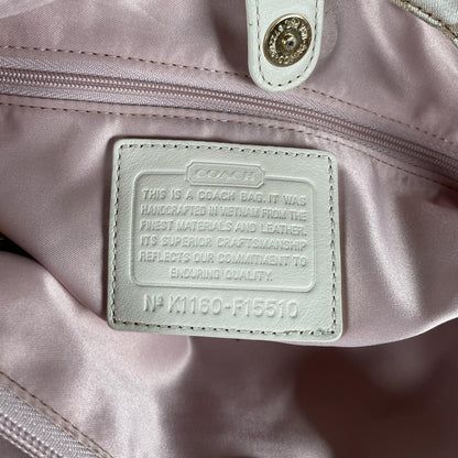 Coach Ashley Signature Monogram Shoulder Bag Beige Yellow K1160-F15510