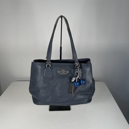 Coach Blue Leather Shoulder Bag Handbag Purse